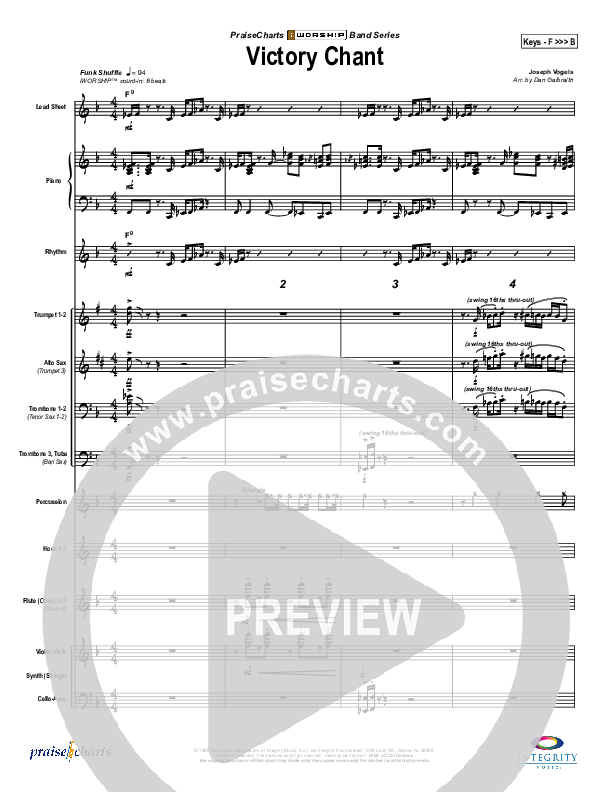 Victory Chant Conductor's Score (Joseph Vogels)