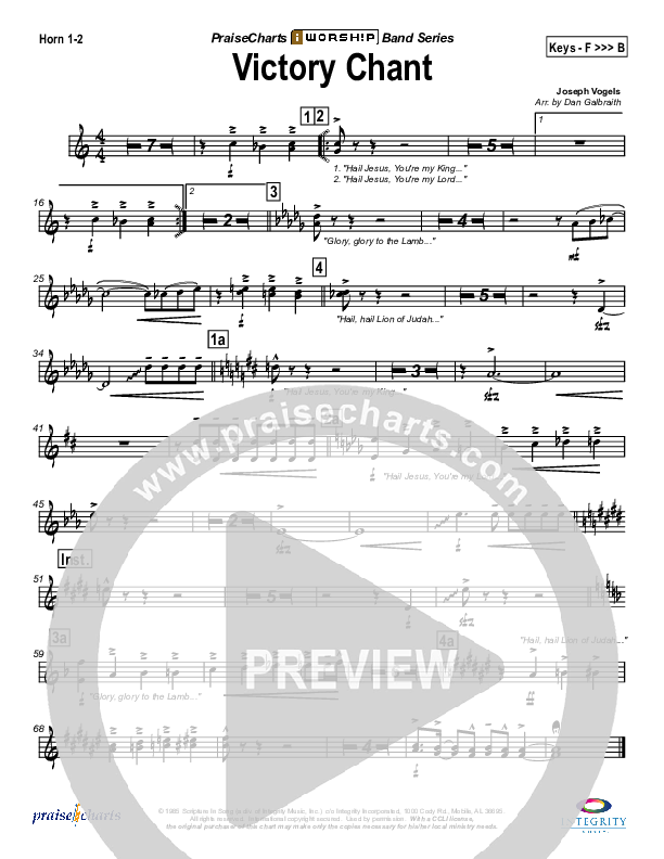 Victory Chant French Horn 1/2 (Joseph Vogels)