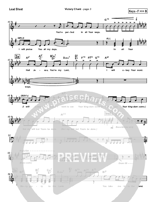 Victory Chant Lead Sheet (Joseph Vogels)