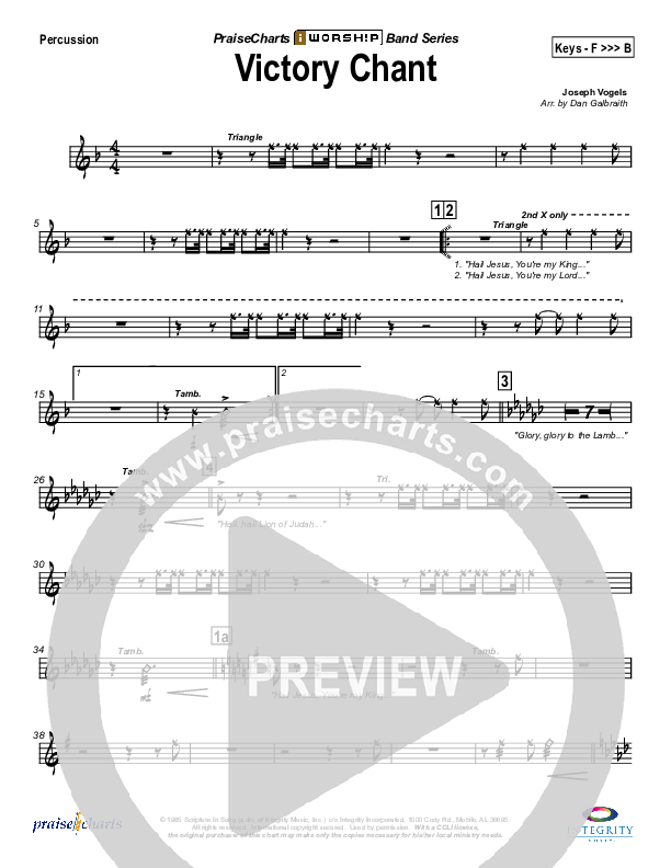 Victory Chant Percussion (Joseph Vogels)