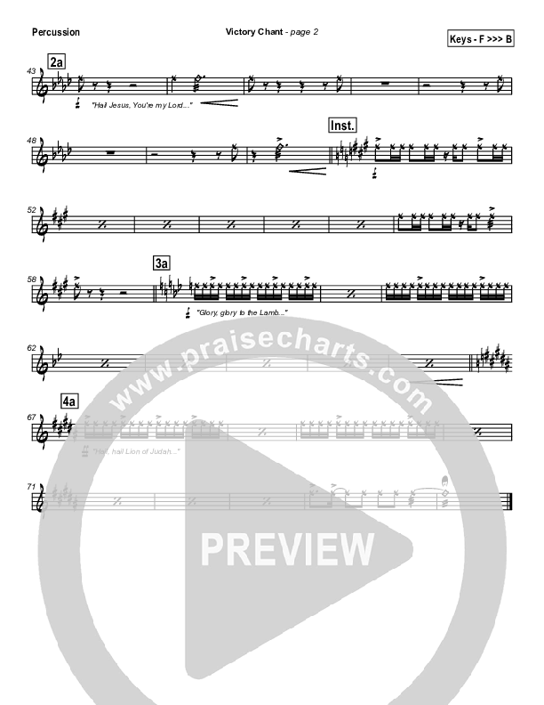 Victory Chant Percussion (Joseph Vogels)
