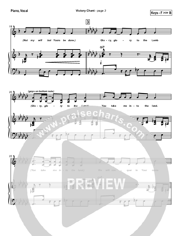 Victory Chant Piano/Vocal (SATB) (Joseph Vogels)