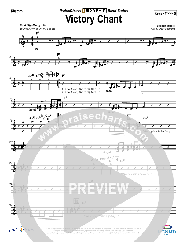 Victory Chant Rhythm Chart (Joseph Vogels)