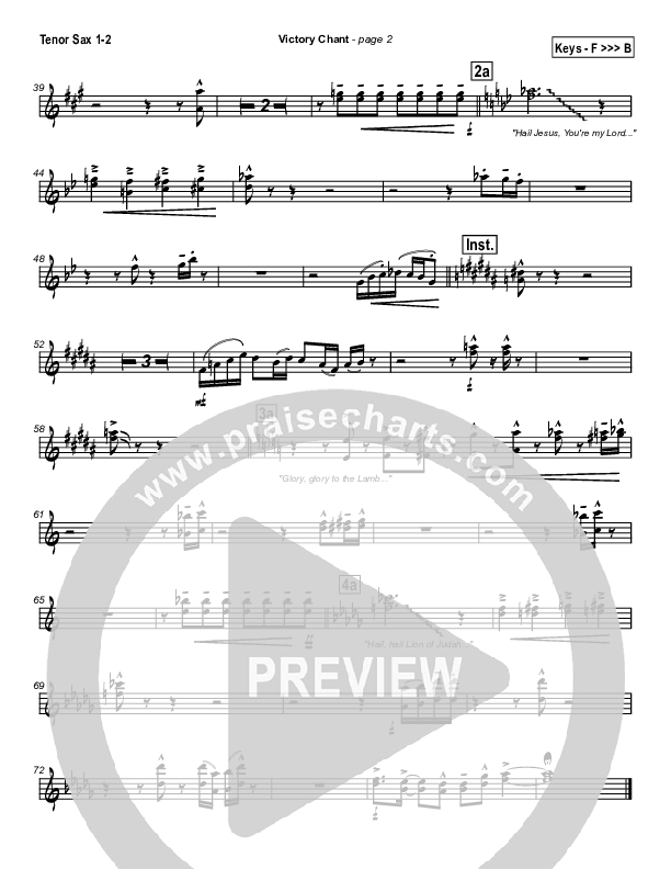 Victory Chant Tenor Sax 1/2 (Joseph Vogels)