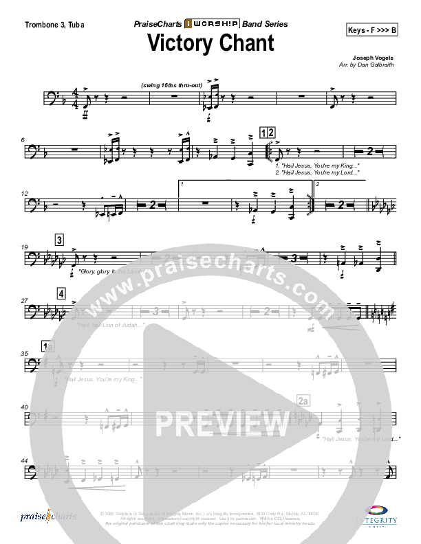 Victory Chant Trombone 3/Tuba (Joseph Vogels)