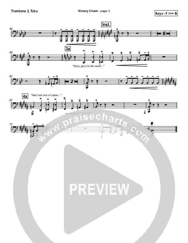 Victory Chant Trombone 3/Tuba (Joseph Vogels)