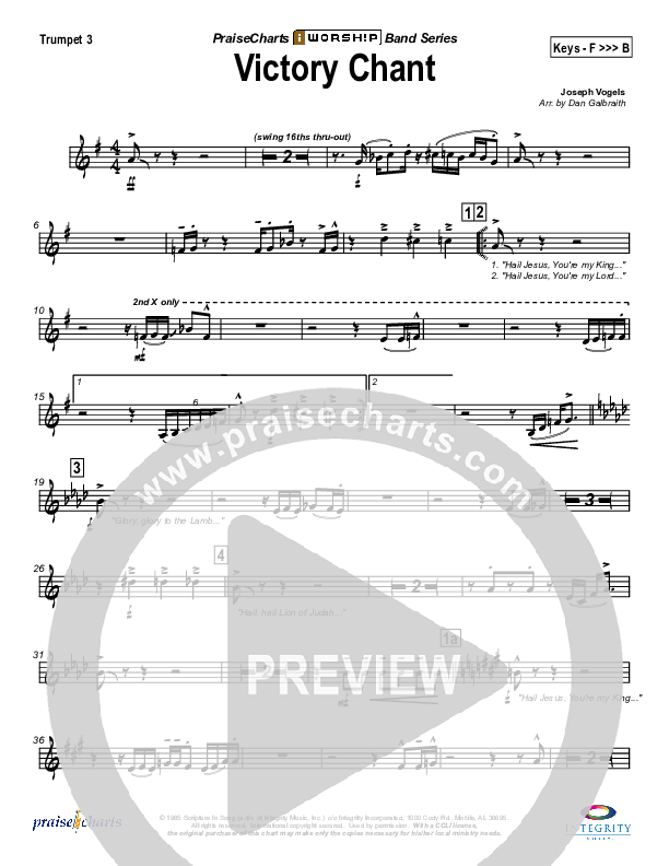 Victory Chant Trumpet 3 (Joseph Vogels)