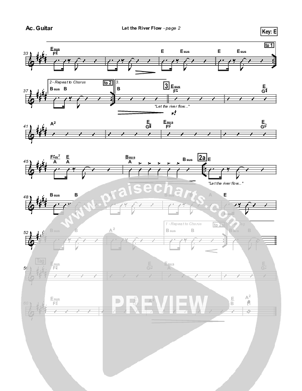 Let The River Flow Acoustic Guitar (Darrell Evans)