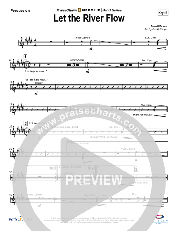 Let The River Flow Percussion (Darrell Evans)