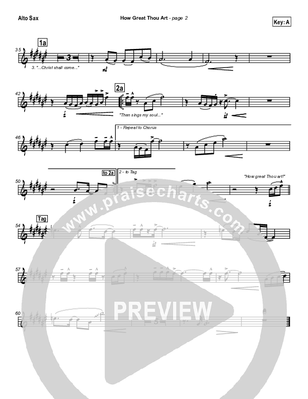 How Great Thou Art Alto Sax (Stuart Hine)