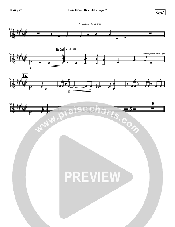 How Great Thou Art Bari Sax (Stuart Hine)