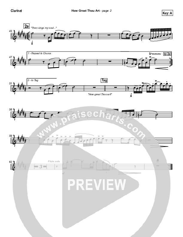 How Great Thou Art Clarinet (Stuart Hine)