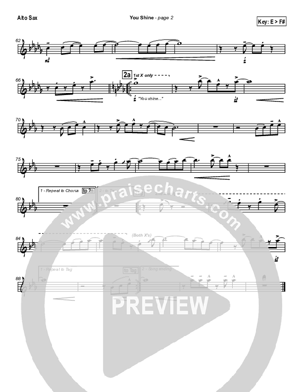 You Shine Alto Sax (Brian Doerksen)