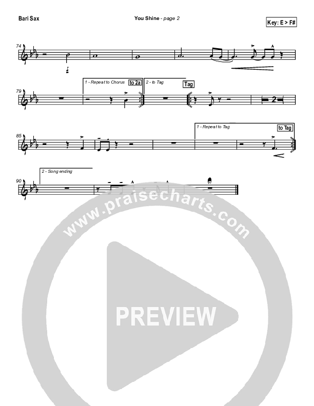 You Shine Bari Sax (Brian Doerksen)