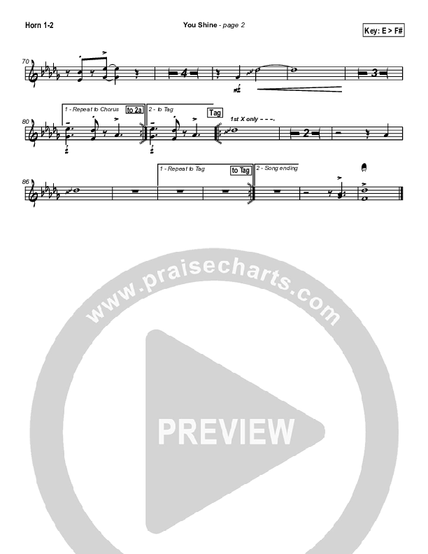 You Shine French Horn 1/2 (Brian Doerksen)