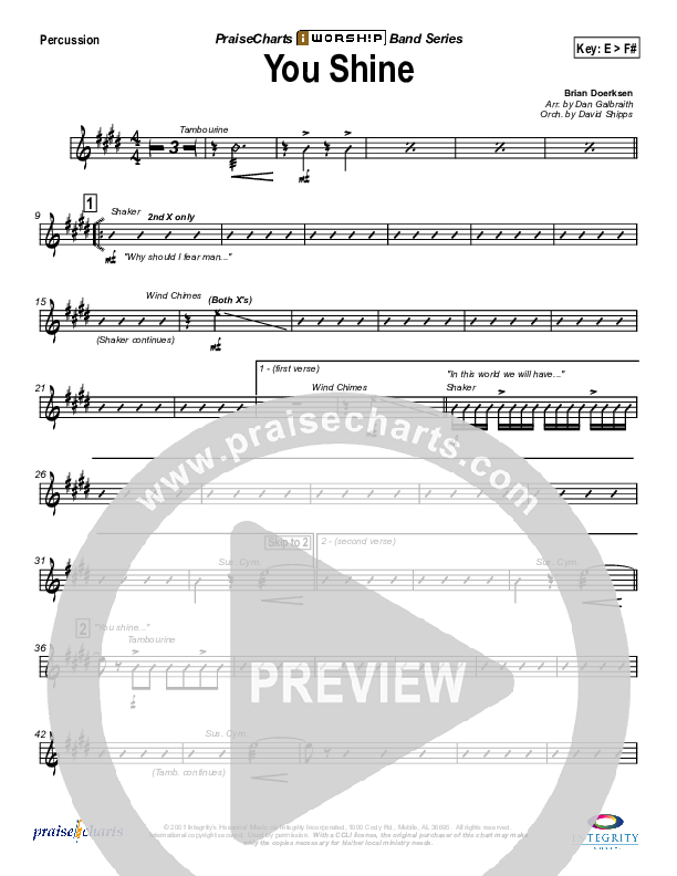 You Shine Percussion (Brian Doerksen)