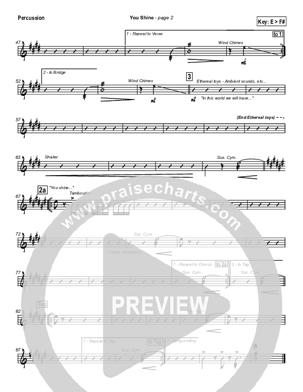 You Shine Percussion (Brian Doerksen)