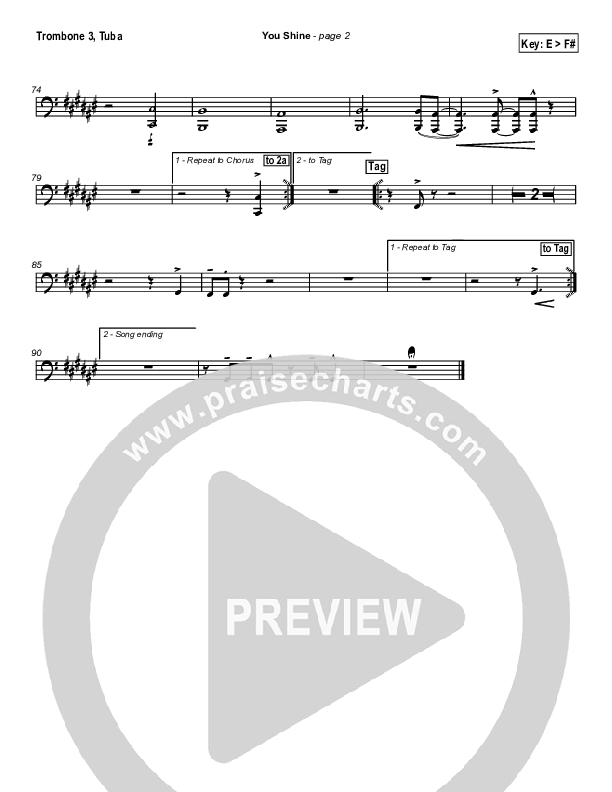 You Shine Trombone 3/Tuba (Brian Doerksen)
