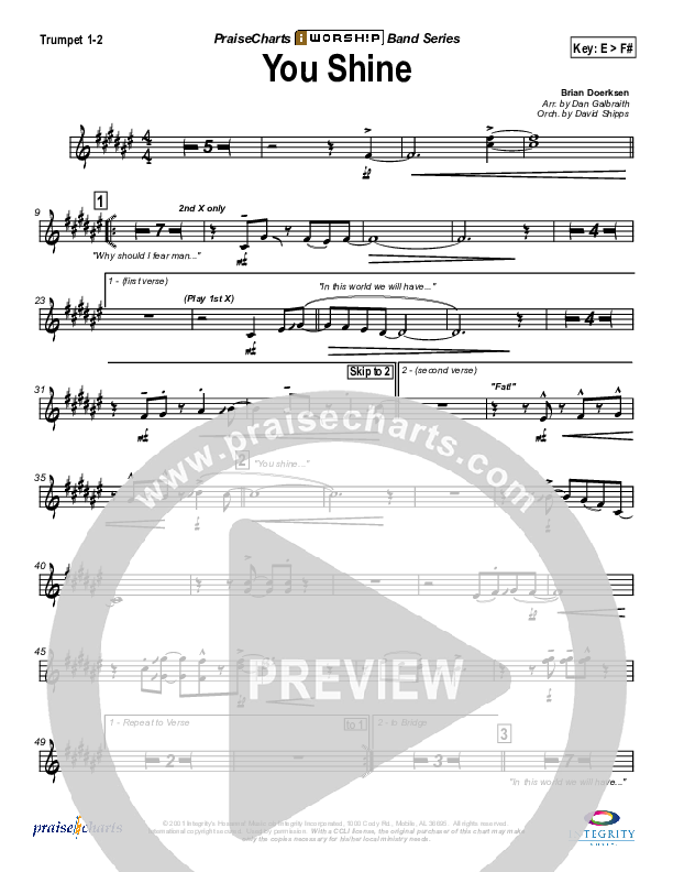 You Shine Trumpet 1,2 (Brian Doerksen)