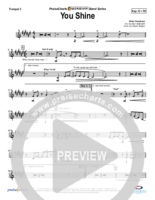 You Shine Trumpet 3 (Brian Doerksen)