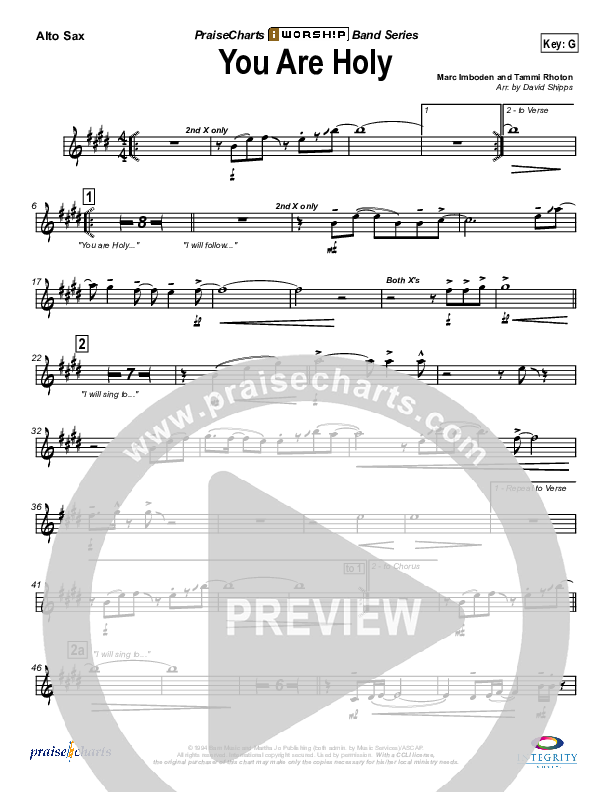 You Are Holy (Prince of Peace) Alto Sax (Jonathan Noel)