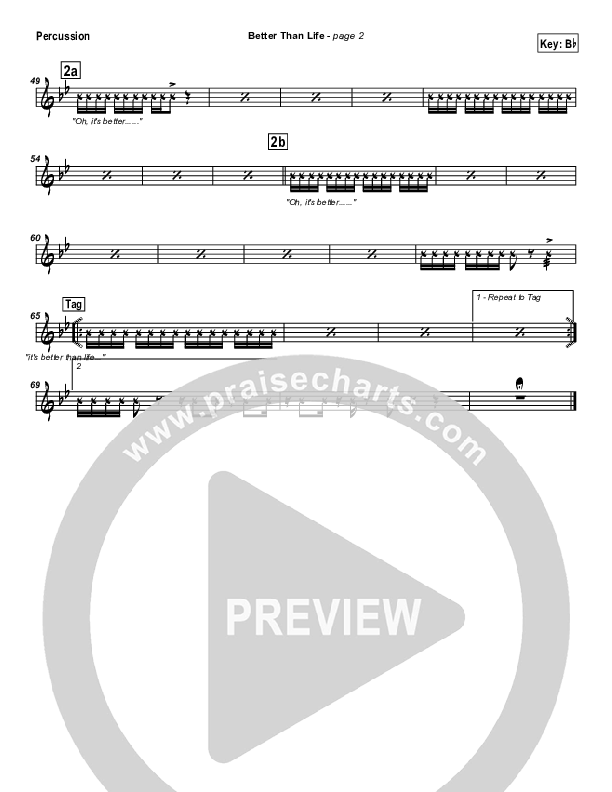 Better Than Life Percussion (Travis Cottrell)