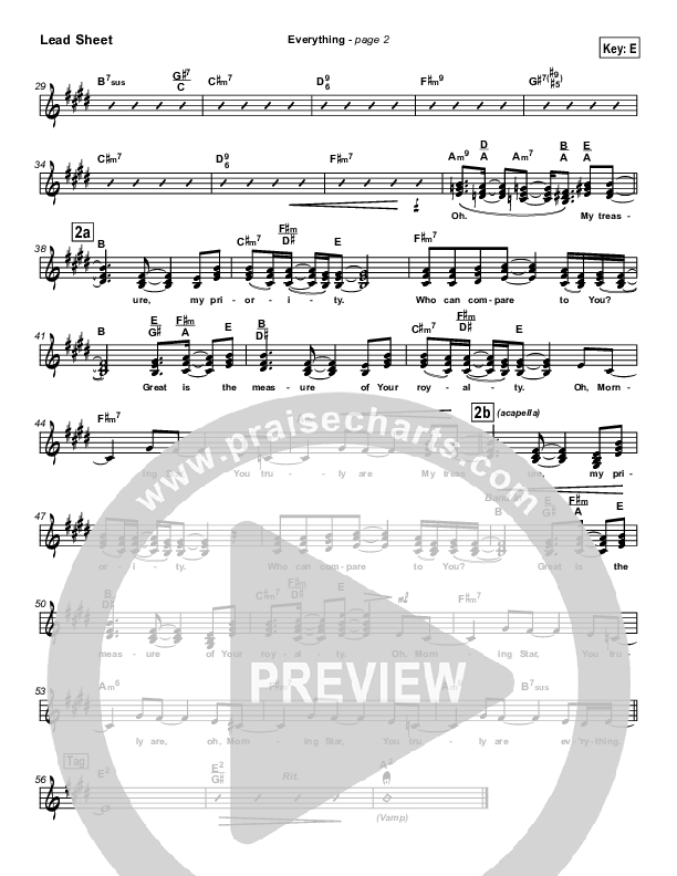 Everything Lead Sheet (Lakewood Church)