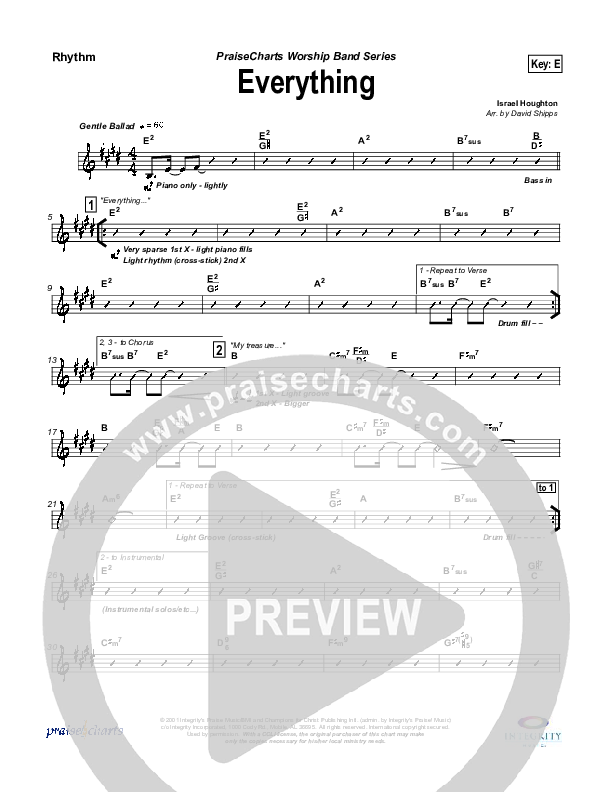 Everything Rhythm Chart (Lakewood Church)