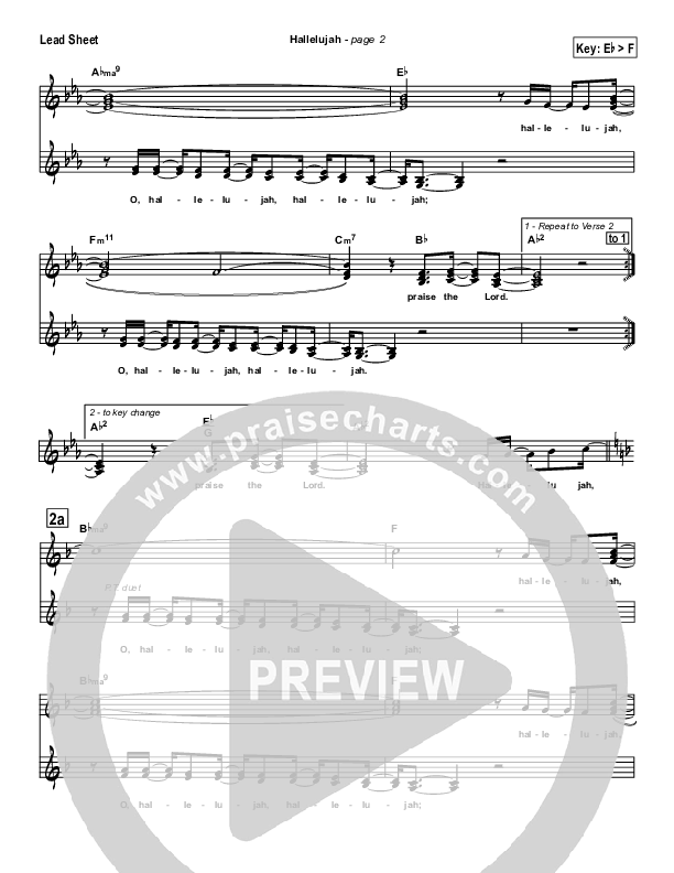 Hallelujah (Praise the Lord) Lead Sheet (Travis Cottrell)