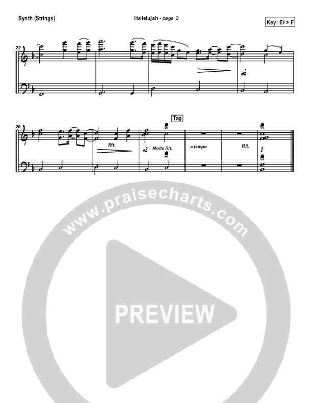 Hallelujah (Praise the Lord) Synth Strings (Travis Cottrell)