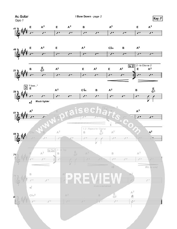 I Bow Down Acoustic Guitar (Travis Cottrell)