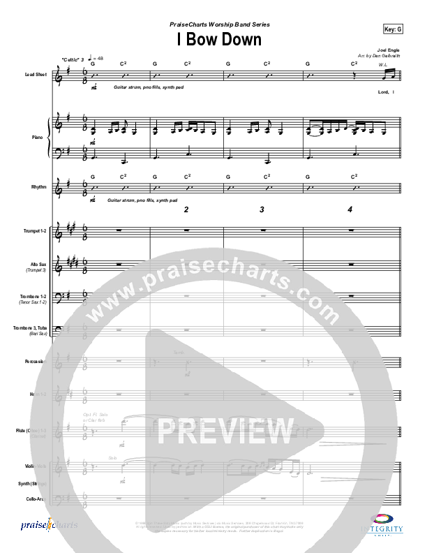 I Bow Down Conductor's Score (Travis Cottrell)