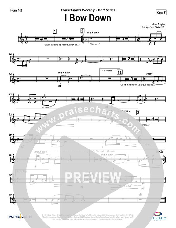 I Bow Down French Horn 1/2 (Travis Cottrell)