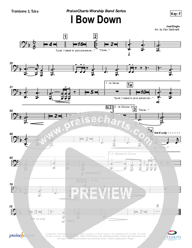 I Bow Down Trombone 3/Tuba (Travis Cottrell)