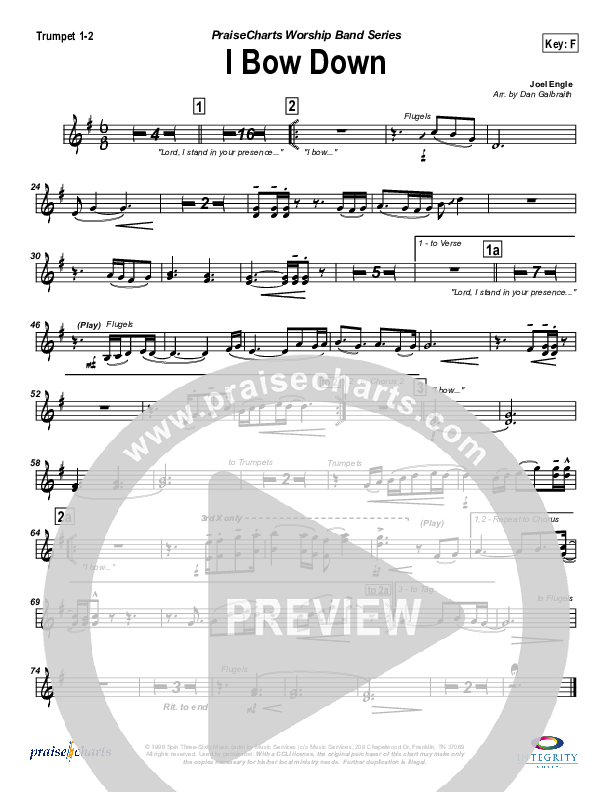 I Bow Down Trumpet 1,2 (Travis Cottrell)
