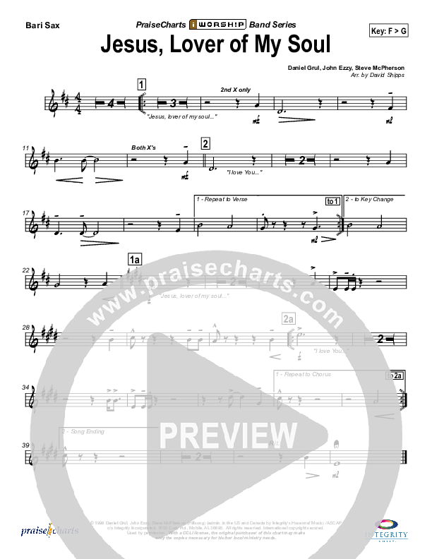 Jesus Lover Of My Soul Bari Sax (Hillsong Worship)