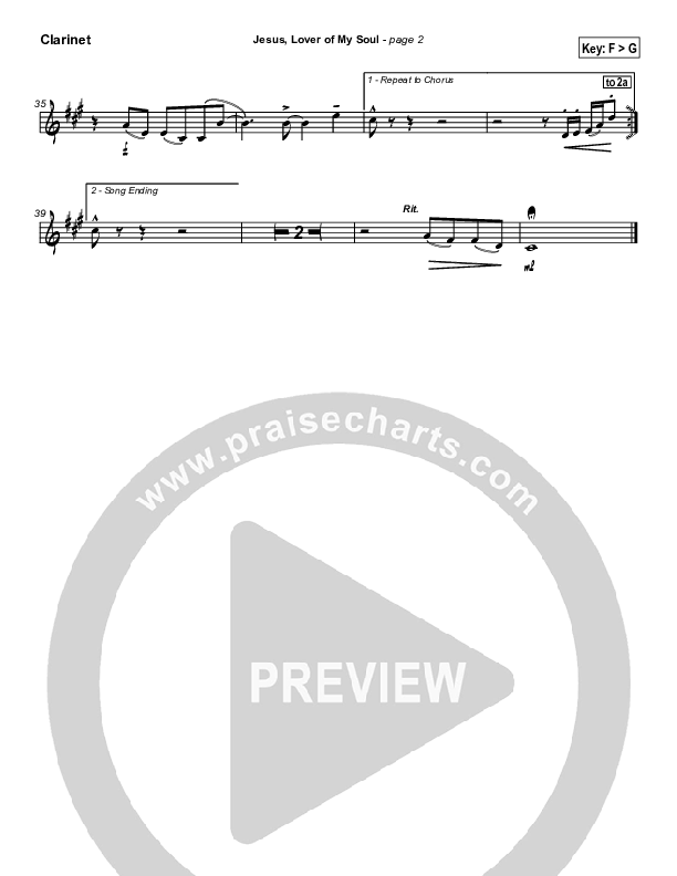 Jesus Lover Of My Soul Clarinet (Hillsong Worship)