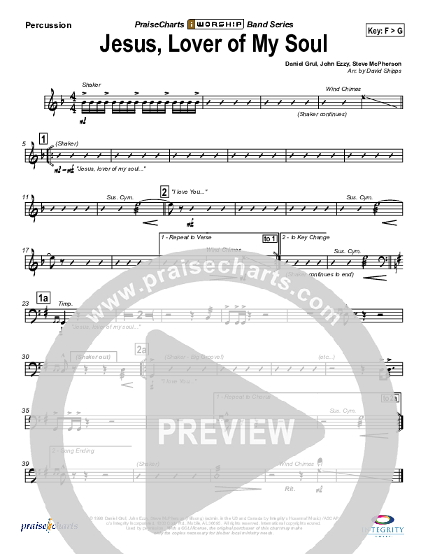 Jesus Lover Of My Soul Percussion (Hillsong Worship)