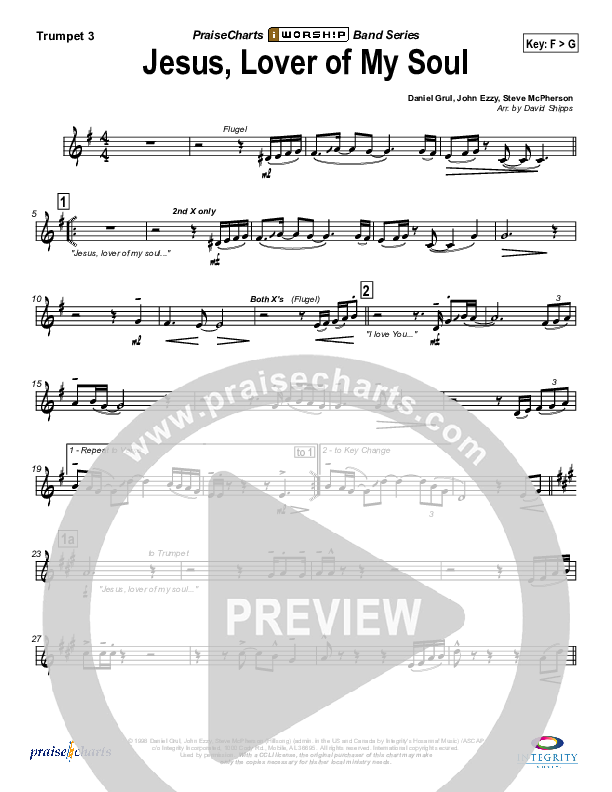 Jesus Lover Of My Soul Trumpet 3 (Hillsong Worship)