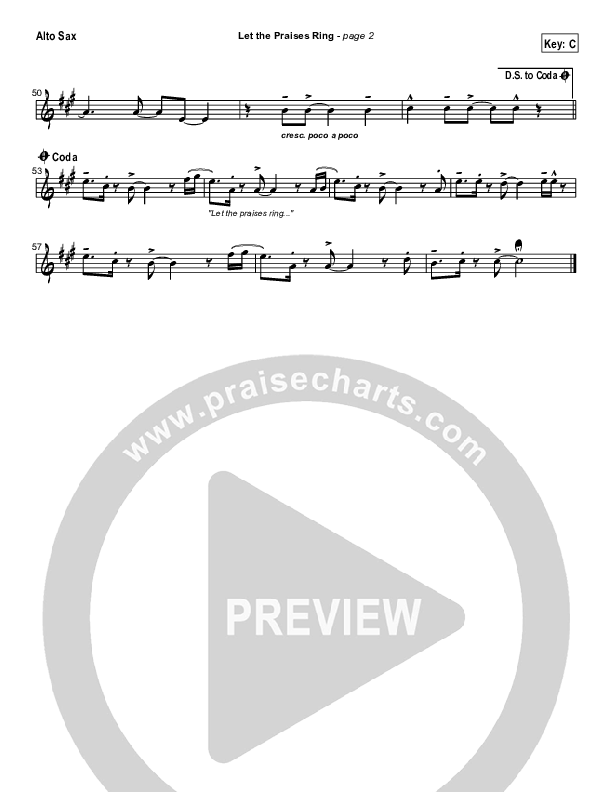 Let The Praises Ring Alto Sax (Travis Cottrell)