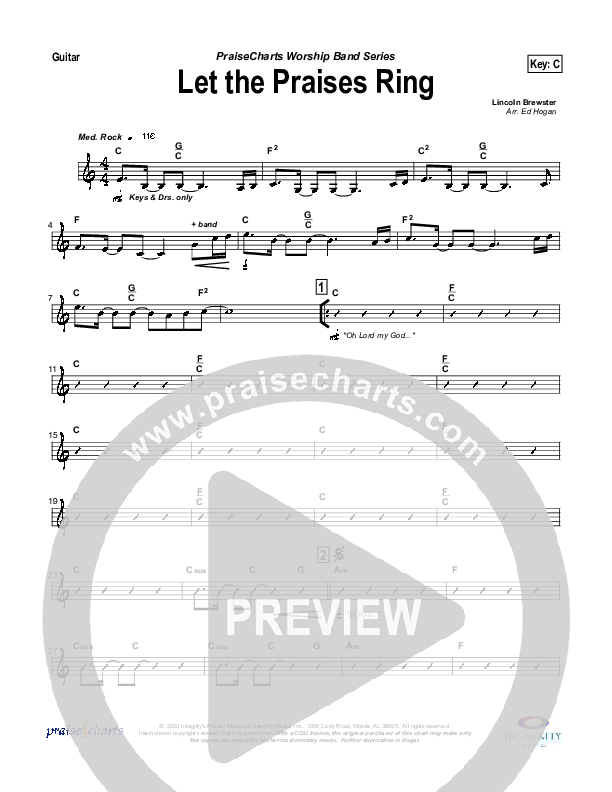 Let The Praises Ring Guitar (Travis Cottrell)