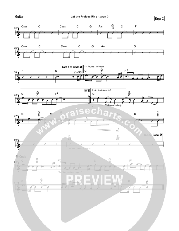 Let The Praises Ring Guitar (Travis Cottrell)