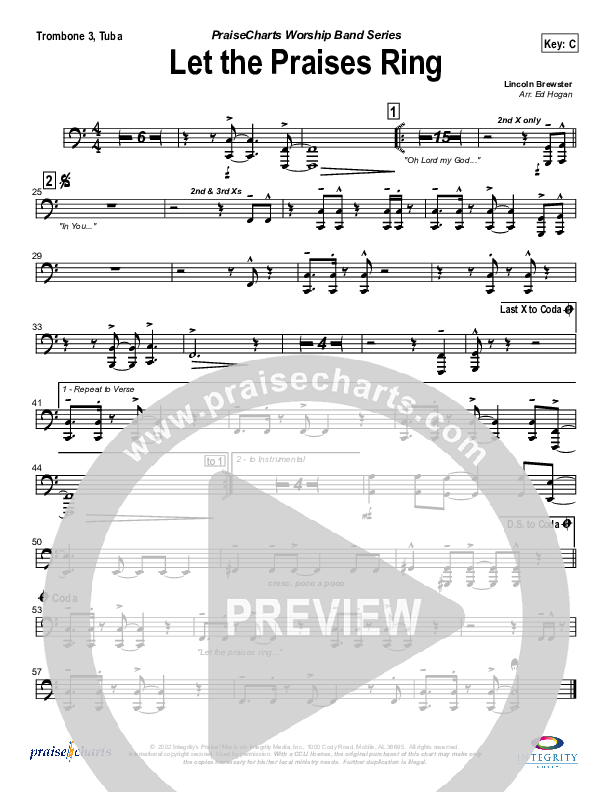 Let The Praises Ring Trombone 3/Tuba (Travis Cottrell)