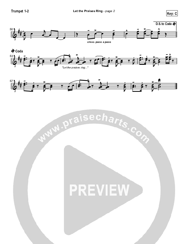 Let The Praises Ring Trumpet 1,2 (Travis Cottrell)