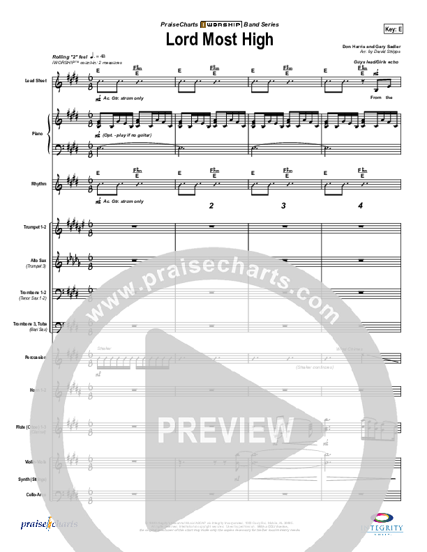 Lord Most High Conductor's Score (Bob Fitts)