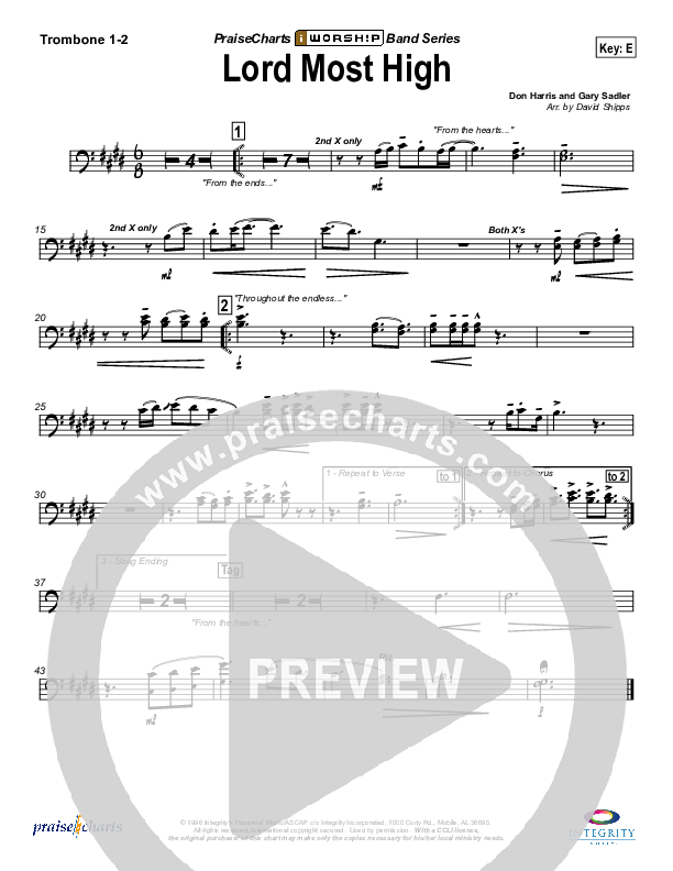 Lord Most High Trombone 1/2 (Bob Fitts)