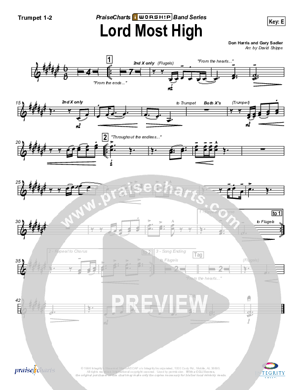 Lord Most High Trumpet 1,2 (Bob Fitts)