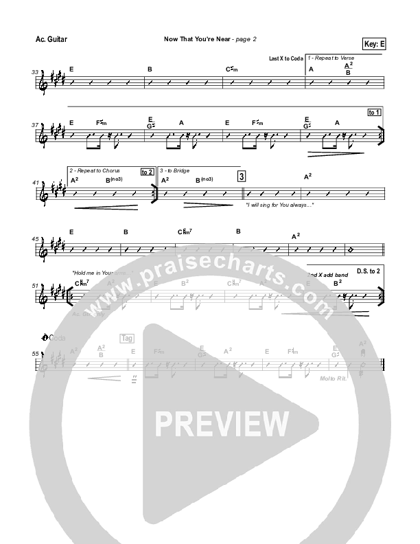 Now that You're Near Acoustic Guitar (Hillsong Worship)