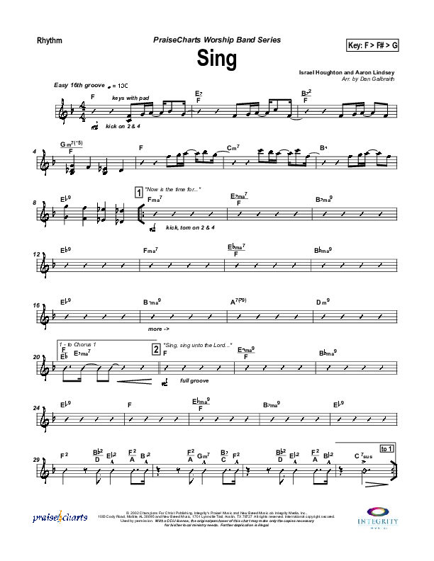 Sing Rhythm Chart (Travis Cottrell)