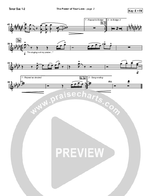 The Power Of Your Love Tenor Sax 1/2 (Travis Cottrell)